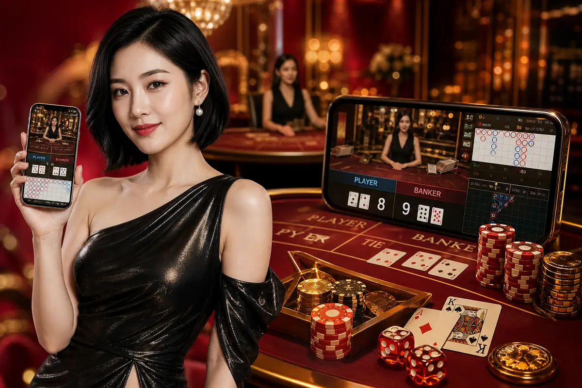 mmr888 Baccarat စားပွဲဂိမ်းကစားနေသောမြင်ကွင်း